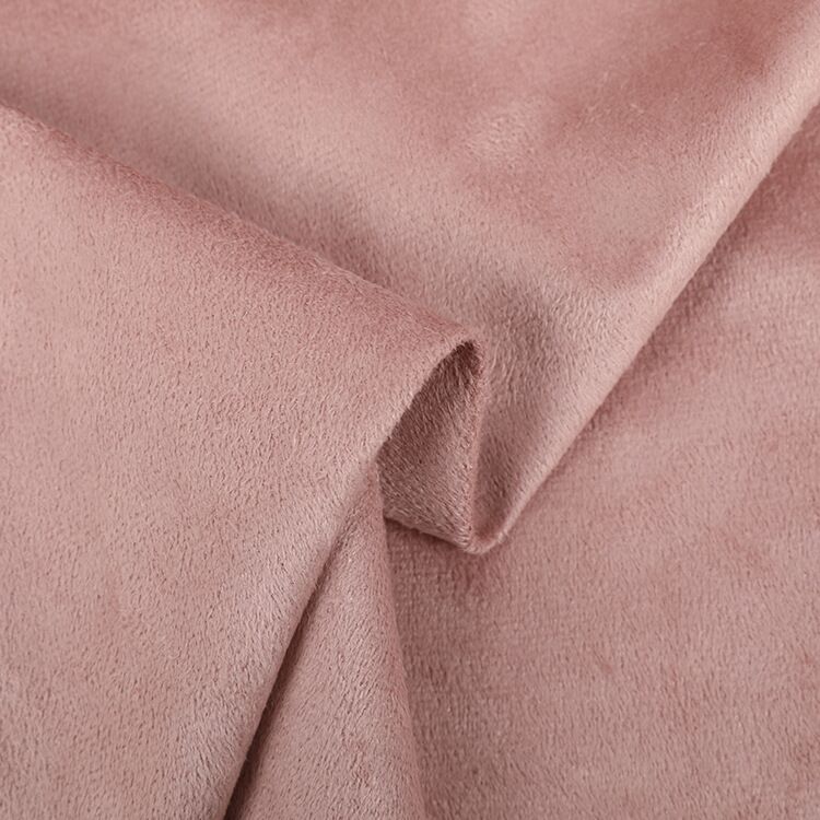 100%Polyester Warp Knitting Solid Synthetic Micro Faux 4 Way Stretch Suede Fabric for Upholstery Sofa Shoes