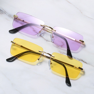 Nouvelles lunettes de soleil <span class=keywords><strong>2023</strong></span> pour femmes, monture sans cadre, style européen et américain, lunettes de soleil tendance, même style carré, <span class=keywords><strong>film</strong></span> océanique - Product Image 4