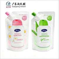 Sachets de recharge personnalisés recyclables de 500 ml et 1 L pour savon liquide et liquide vaisselle avec bec verseur – Pochettes de détergent à bec verseur