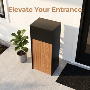 <span class=keywords><strong>Cassetta</strong></span> <span class=keywords><strong>Postale</strong></span> Impermeabile di Grande Capacità per Esterni, Antifurto in Acciaio Zincato per Casa e Villa - Product Image 6