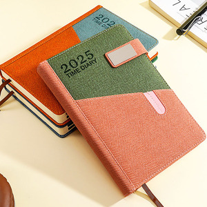 Stationery Supply Customized 2026 Agenda Calendars Book Promoted A5 Daily Journal Notebook Logo 100 Sheets PU+Paper Sewing Bound