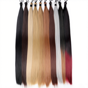 Estensioni di <span class=keywords><strong>Capelli</strong></span> Umani Lisci Multicolore con Punta a U, Trama Singola Remy, Non Lavorati, di Lusso, all'Ingrosso, per <span class=keywords><strong>Allungamento</strong></span> - Product Image 1