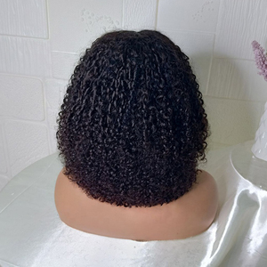 Hot Beauty Double Drawn Pixie Curl Lace Perruque Cheveux Humains Non Transformés Vierge En Gros Perruques de Cheveux Humains - Product Image 4