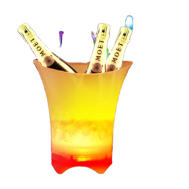 LED Ice Bucket 5 Litre Portable Colorful Gradient Ice Bucket Ideal for Home, Bar, Beer, Champagne and Wine
