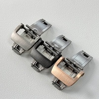 Fermoir pliant haut de gamme en alliage de titane personnalisé, compatible avec la boucle de remplacement du bracelet de montre 6702