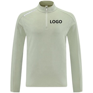 Custom High Quality Polyester Long Sleeve Fitness Training Sports Wear Quarter Zip 1/4 Pullover Golf Sweatshirt <strong>White</strong> Tracksuit - Product Image 5