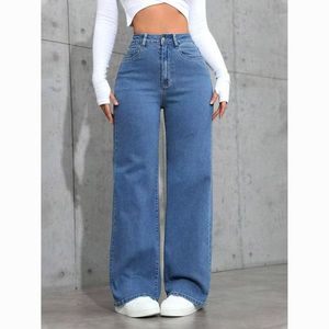 <span class=keywords><strong>Pantaloni</strong></span> <span class=keywords><strong>Lunghi</strong></span> da Donna in Denim, Nuova Collezione Estiva, Stile Vintage, Gamba Larga, Vita Alta, Moda Trendy, Bestseller su Aliexpress - Product Image 6