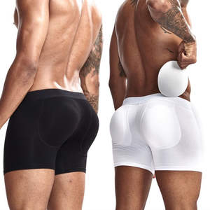 Caleçon Boxer en Coton Taille Basse Tricoté avec Coussinet Amovible Effet Remonte-Fesses pour <span class=keywords><strong>Homme</strong></span>, Short de Cyclisme Sculptant Toutes Saisons - Product Image 5