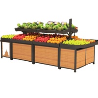 Custom Design Houten Supermarkt Planken Fruit Stand Winkel Plank Fruit Rack Display Plank Standaard Voor Groenten
