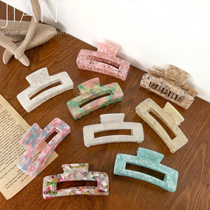 Accesorios para el Cabello de Mujer, Pinza de <span class=keywords><strong>Pelo</strong></span> Cuadrada de Acetato de 10.5 cm, Pinza de <span class=keywords><strong>Pelo</strong></span> Grande Personalizada, Pinza de <span class=keywords><strong>Pelo</strong></span> Tipo Garra de Tiburón, Venta al por Mayor - Product Image 3