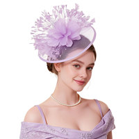 Chapeau de mariage en feutre à plumes avec voile et pince, élégant pour les fêtes, chapeau de cérémonie, bandeau de mariée, fascinateur, style européen et américain