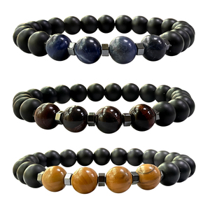 Bracelet Unisexe Motivationnel en Obsidienne Mate avec Carte de Vœux – Bijou Spirituel d'Encouragement - Product Image 5
