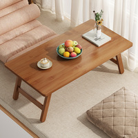 Table basse pliante moderne en bois massif pour l'extérieur, table à thé, tatami, baie vitrée, banc rectangulaire bas pour balcon