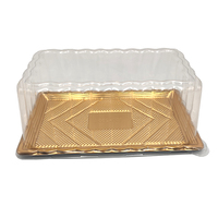 Boîte à gâteau rectangulaire en plastique PET transparent jetable JY-150*255 – Contenant pour desserts, mousses, gâteaux au fromage et pâtisseries – Vente en gros
