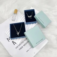Boîte d'emballage rigide carrée en carton ZXF tendance et portable avec logo pour bijoux (bracelet, boucles d'oreilles, bague, pendentif)