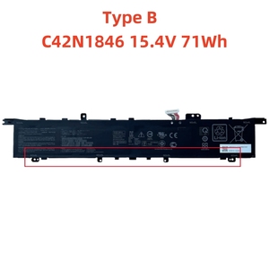 แบตเตอรี่ C42N1846แล็ปท็อป15.4V ชาร์จได้สำหรับ <span class=keywords><strong>Asus</strong></span> <span class=keywords><strong>Zenbook</strong></span> <span class=keywords><strong>Pro</strong></span> <span class=keywords><strong>Duo</strong></span> <span class=keywords><strong>UX581</strong></span> UX581G UX581LV UX581GV แบตเตอรี่ลิเธียม C42N1846-1เซลล์ - Product Image 3