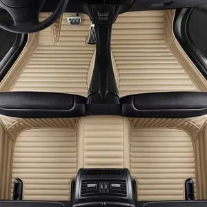 Waterproof washable Hot sale customized luxury 5d car mats/leather car floor mat
