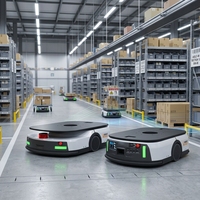 Nouveau robot mobile AMR électrique AGV pour le transport de palettes en entrepôt industriel dans l'usine