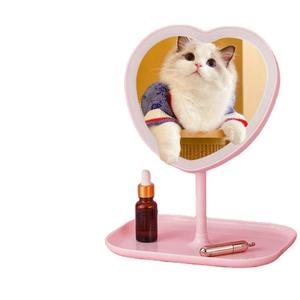 <b>Light</b> Heart Shape LED <b>Mirror</b> Detachable Makeup <b>Mirror</b> Travel Cosmetic <b>Mirror</b> with LED <b>Lights</b> for Gift Birthday Valentine's Day - Product Image 4