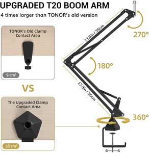 Équipement de Studio professionnel, Kit de <span class=keywords><strong>Microphone</strong></span> de jeu à condensateur tonomic ttonor TC20 XLR avec support, offre spéciale - Product Image 6