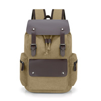 Sac à dos en toile de polyester imperméable de haute qualité, rétro, unisexe, grande capacité, décontracté, pour l'école, l'ordinateur portable, les voyages d'affaires