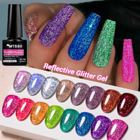 MTSSII Kit de Gel à Ongles Pailleté Réfléchissant de Haute Qualité, Vente en Gros OEM Marque Privée pour Fournisseur de Salons de Manucure
