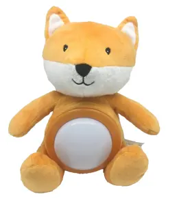 定制可爱超柔软填充动物电子狐狸毛绒玩具