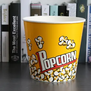 Werks lieferant OEM/ODM IML Plastik becher Kunststoff Popcorn Eimer Mit APET Deckel