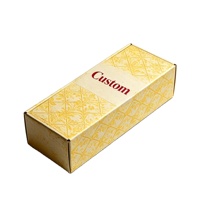 Caja de Cartón Corrugado Ecológica, Minimalista y de Alta Gama TongKun para una Sola Botella de Brandy o Tequila, con Textura en Relieve y Portátil