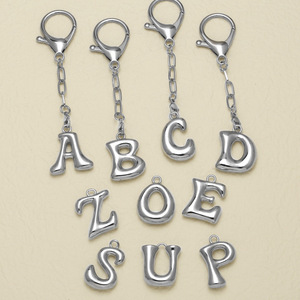 Nuovo Portachiavi con Lettera Iniziale A-Z in <span class=keywords><strong>Oro</strong></span> e Argento, Charm per Borse da Donna, Ciondolo Alfabeto per Borsette, Accessori Regalo - Product Image 3