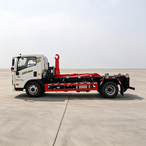 รถบรรทุกขยะ Sinotruk HOWO 4x2 พวงมาลัยขวา แบบตะขอเกี่ยว 8 ตัน รถบรรทุกขนขยะแบบ Roll-on Roll-off ระบบไฮดรอลิก สำหรับขาย - Product Image 5