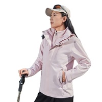 Ensemble deux pièces pour femmes, veste imperméable à fermeture éclair, pour snowboard, ski, montagne, coupe-vent, doublée de polaire, à capuche, 3 en 1