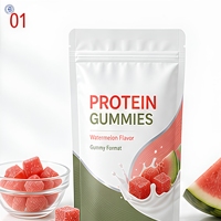 Poudre de Collagène à Haute Teneur en Protéines à la Pastèque, Marque Privée OEM, avec 17g de Protéines pour le Renforcement Musculaire des Hommes Adultes, Naturelle, 300g