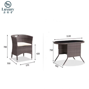 Hiện đại sang trọng ngoài trời bảng thiết lập đồ nội thất Patio mở rộng mở rộng mây <span class=keywords><strong>wicker</strong></span> vườn Bộ Ăn Uống - Product Image 5