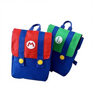 <span class=keywords><strong>Sac</strong></span> à <span class=keywords><strong>dos</strong></span> en peluche pour enfants, style dessin animé <span class=keywords><strong>Mario</strong></span> Luigi, en coton rembourré, <span class=keywords><strong>sac</strong></span> d'école pour enfants, cadeau de fête - Product Image 1