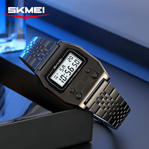 Montre-bracelet numérique étanche à LED en acier inoxydable de <span class=keywords><strong>sport</strong></span> tendance <span class=keywords><strong>SKMEI</strong></span> 2460 pour hommes Reloj Hombre - Product Image 4