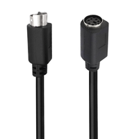 90-Grad-Winkel S-Video Mini-DIN 6-Pin Koaxialkabel mit PVC-Ummantelung, Stecker-Buchse, für Lautsprecher und Monitore