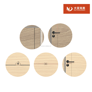Portes en bois laquées à double sculpture incrustée, pour entrée extérieure, design personnalisé pour hôtel et salon - Product Image 5