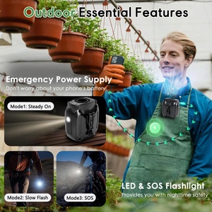 Ventilador de Cintura LED Recargable Portátil con 5 Velocidades, Clip para Cinturón, Ventilador de Cuello Manos Libres con Batería y Luz para Exteriores - Product Image 6