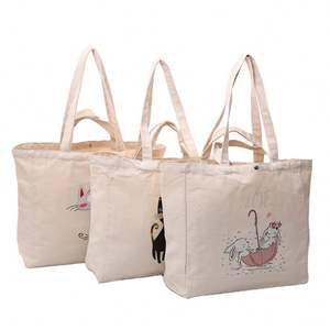 Bolsa de Compras de Lona Reutilizable con Logotipo Personalizado Brillante, Bolsa de Mano de Algodón Ecológica, Bolsas de Compras de Lona - Product Image 2