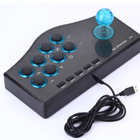 Joystick Arcade con Motor de Vibración, Controlador de Juegos para PS3, PC, Android, USB, Juegos de Lucha como Street Fighter