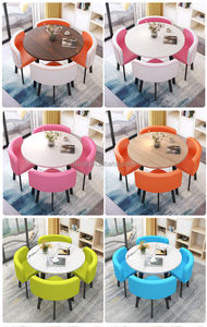 Set di Arredamento per Ristorante con Tavolo Rotondo e Sedie in Stile Moderno per Mensa Caffetteria e <span class=keywords><strong>Fast</strong></span> <span class=keywords><strong>Food</strong></span> - Product Image 6