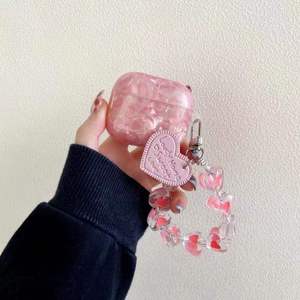Étui de protection sans fil rose pour écouteurs AirPods 1 2 PRO avec chaîne pour filles - Product Image 3