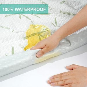 Premium Deep Pocket Matratzen bezug Bett wanze wasserdichter Bambus Matratzen schoner