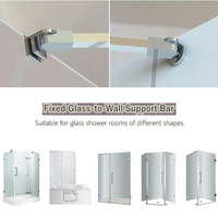 Support de fixation réglable pour tuyau Kensharp, support de verre, raccord de douche, connecteur de tube en acier inoxydable 30x30mm
