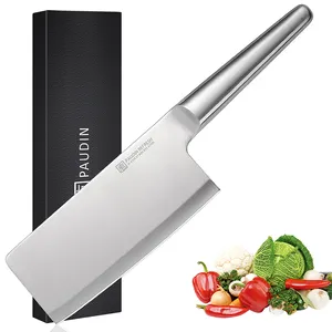 7 "5 Cr15Mov Stahl Küchenchef Messer Chinesisches Hackmesser Messer mit hohlem Griff