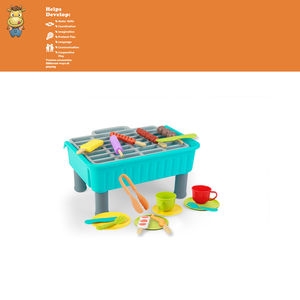 Ensemble de jeu de barbecue pour enfants, 19 pièces, ensemble de jouets de barbecue avec accessoires alimentaires, jouets de cuisine pour le camping en plein air pour enfants - Product Image 2