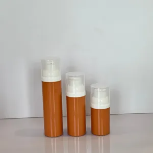 Özelleştirilebilir lüks boş plastik losyon pompa şişesi 30ml 50ml 80ml kozmetik yüz cilt bakımı losyon ile havasız şişe