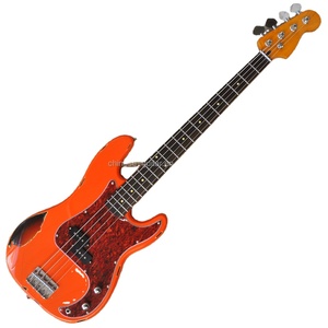 Flyoung Orange, Guitarra de 4 Cuerdas, Cuerpo Estilo Chrome, Herrajes Cromados - Product Image 2