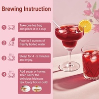 Tisane d'Hibiscus et de Roselle en Sachets pour la Santé Féminine : Élimine la Chaleur, Embellit la Peau et Favorise une Tension Artérielle Saine